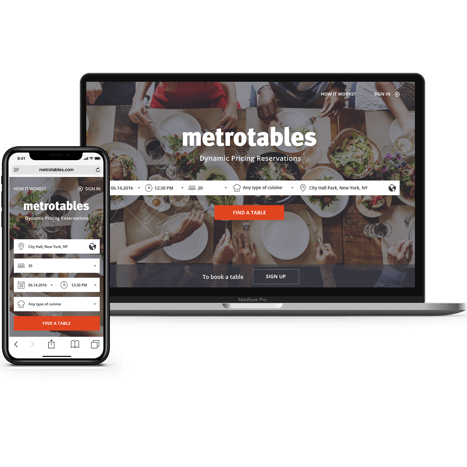 An online platform for dynamic pricing services and reservations at restaurants